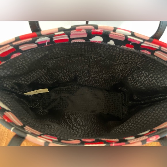 KATE SPADE TAKE THE CAKE BON SHOPPER Large Tote Cupcake Macaron Bag Purse - Picture 13 of 16